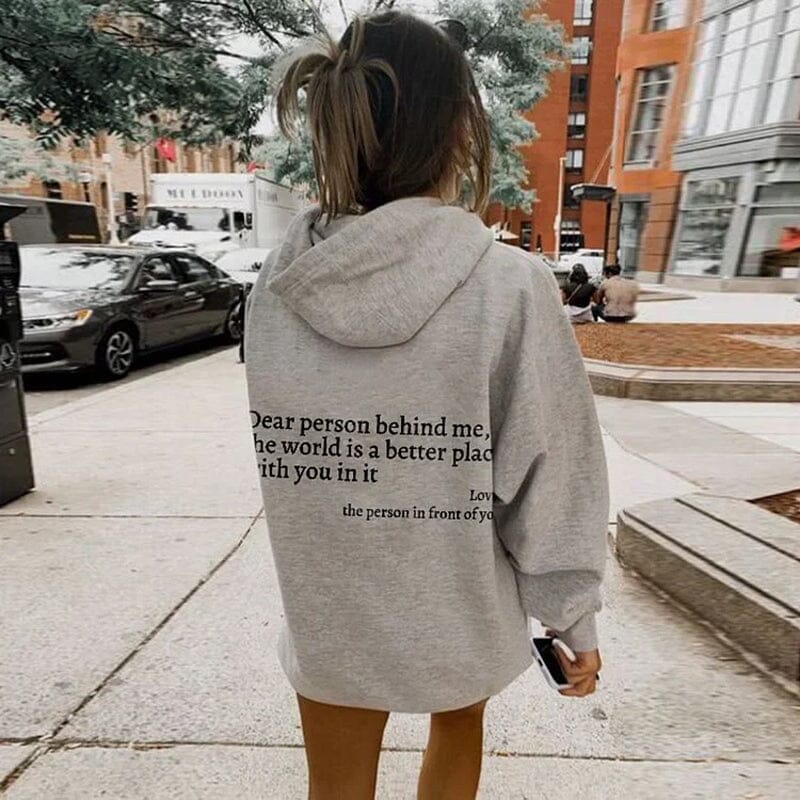 Jade | Positieve tekst hoodie in oversized stijl