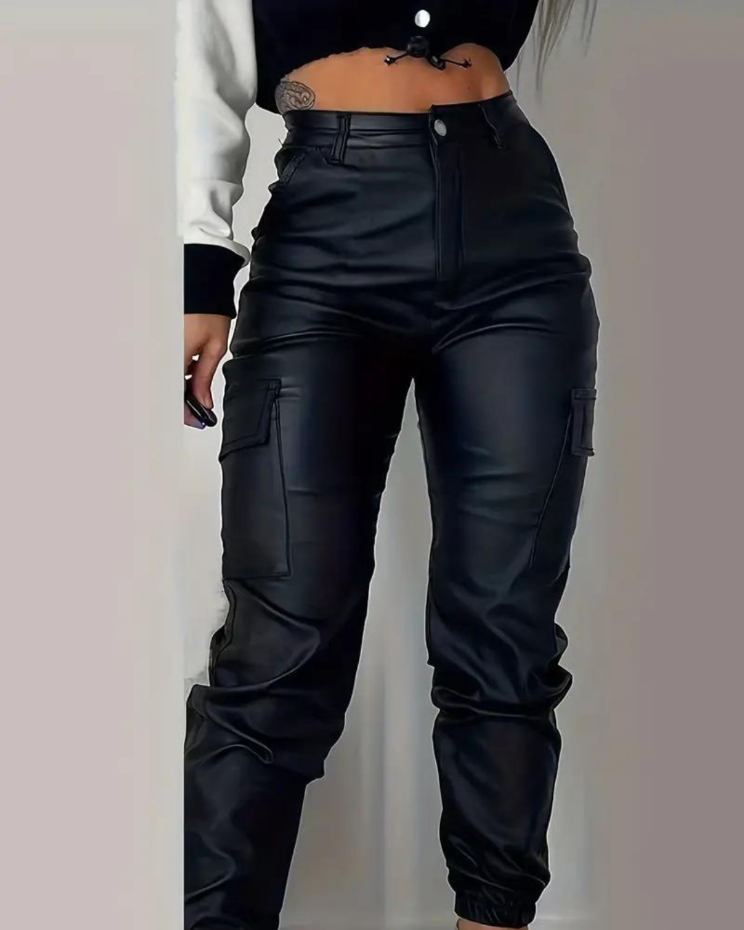 Noëlle | Latex cargo broek