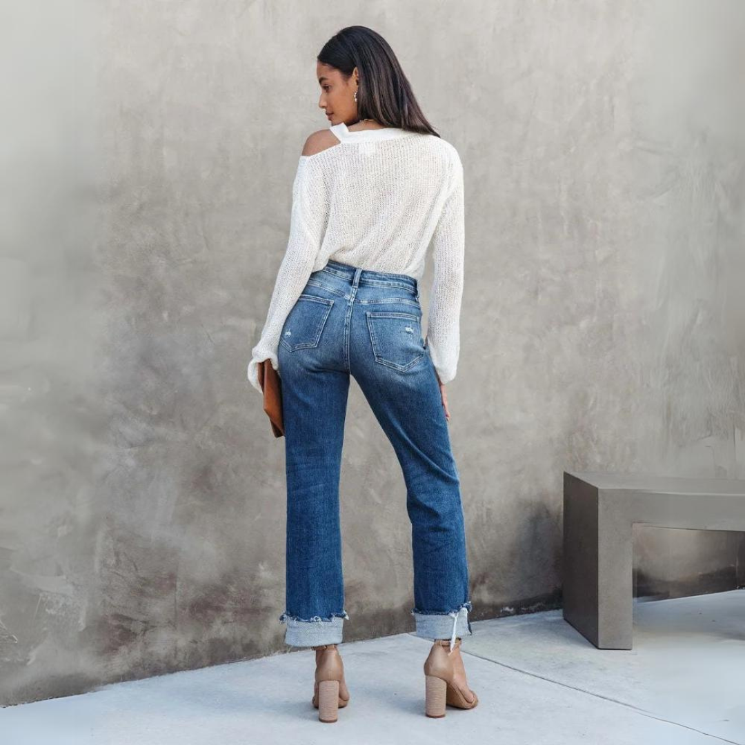 Iris | Trendy High-Waist Jeans voor een Casual Look