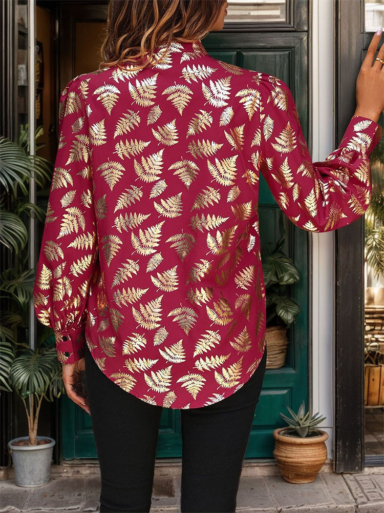 Livia | Stijlvol warm shirt met print voor vrouwen