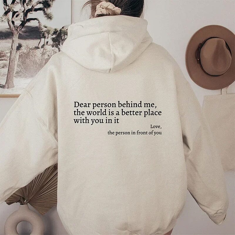 Jade | Positieve tekst hoodie in oversized stijl