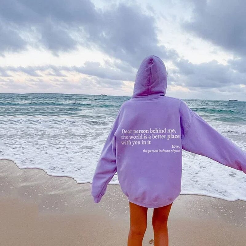 Jade | Positieve tekst hoodie in oversized stijl