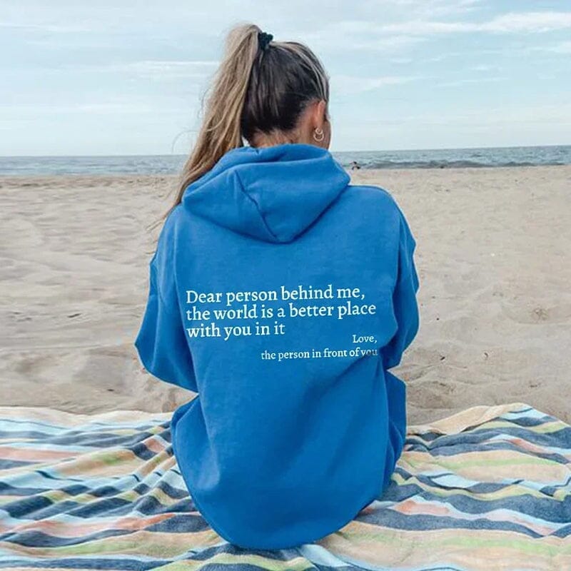 Jade | Positieve tekst hoodie in oversized stijl