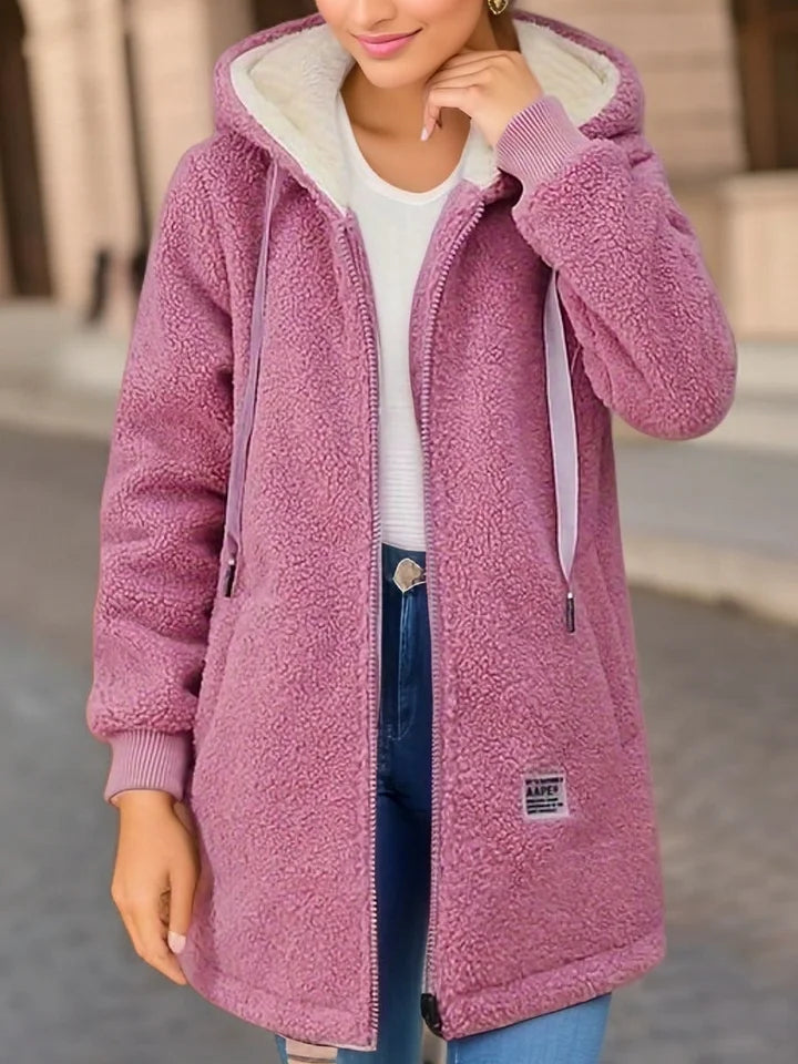 Lily | Fleece Cardigan met Capuchon en Ritssluiting