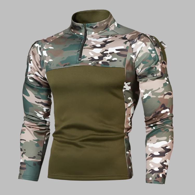 Fabio | Zachte zip sweatshirt met camo