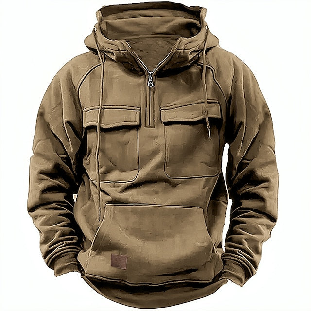 Willem | Cargo hoodie met ritssluiting