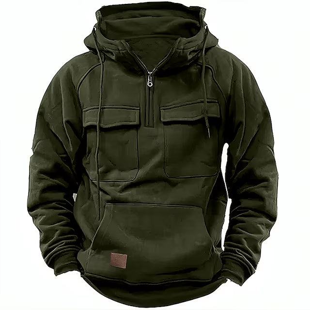 Willem | Cargo hoodie met ritssluiting