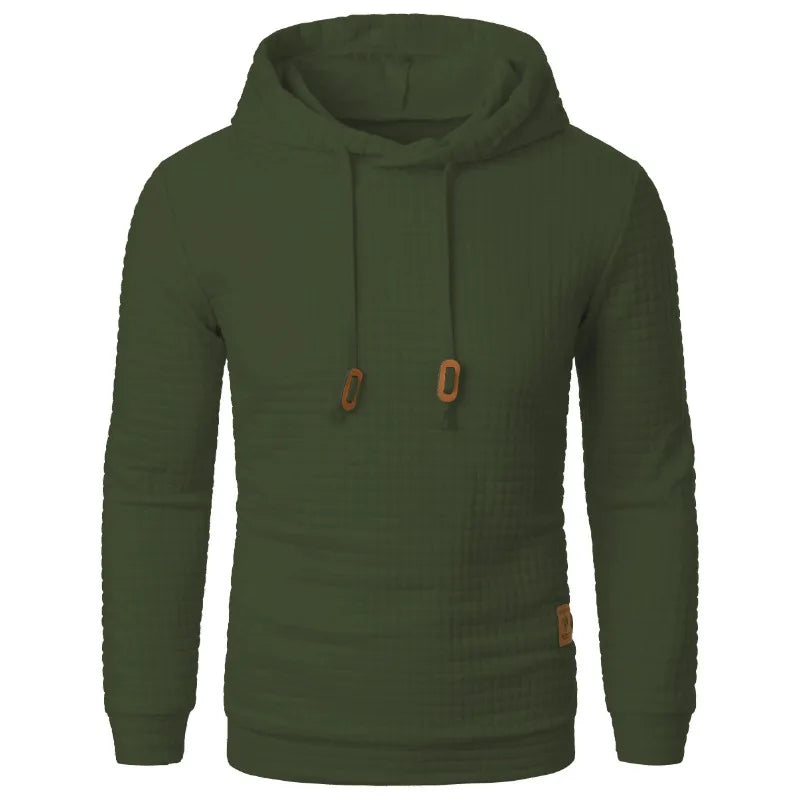 Lenard | Rib stof heren hoodie