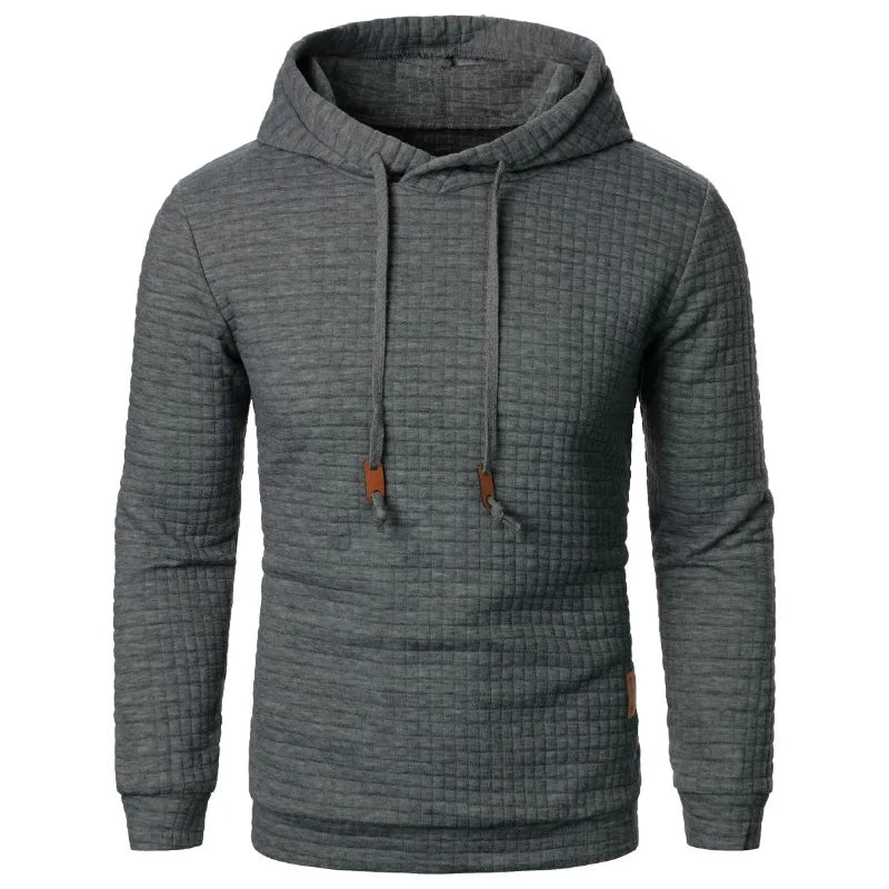 Lenard | Rib stof heren hoodie