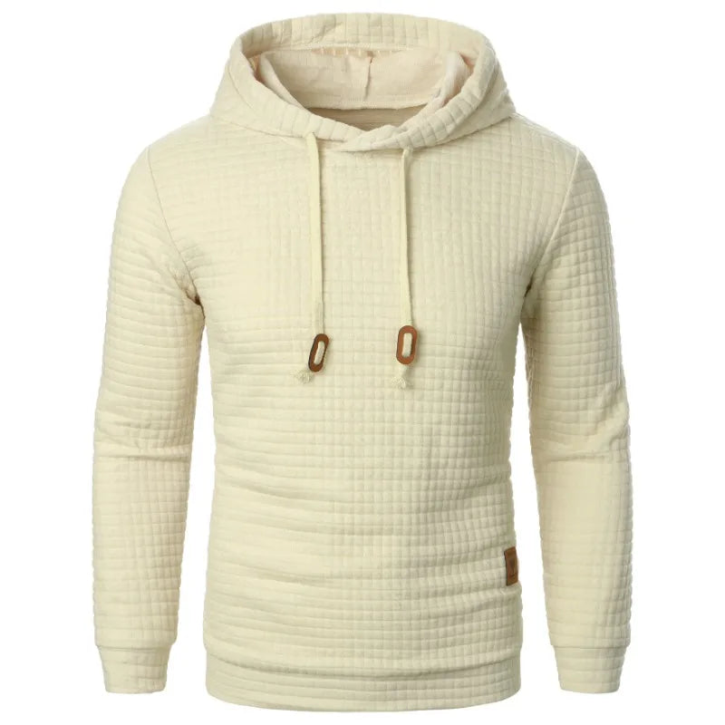 Lenard | Rib stof heren hoodie