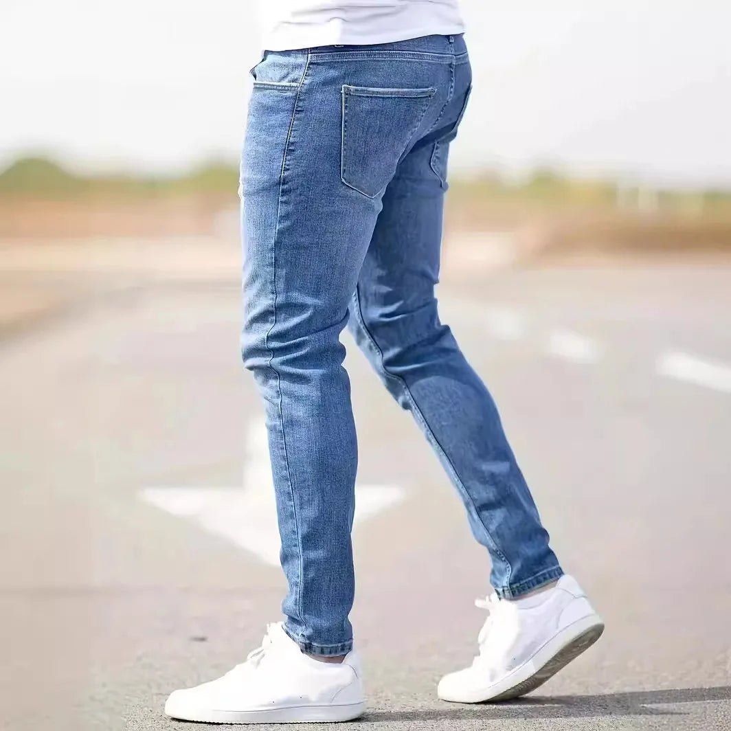 Timo | Vintage Gaten Skinny Jeans voor Mannen