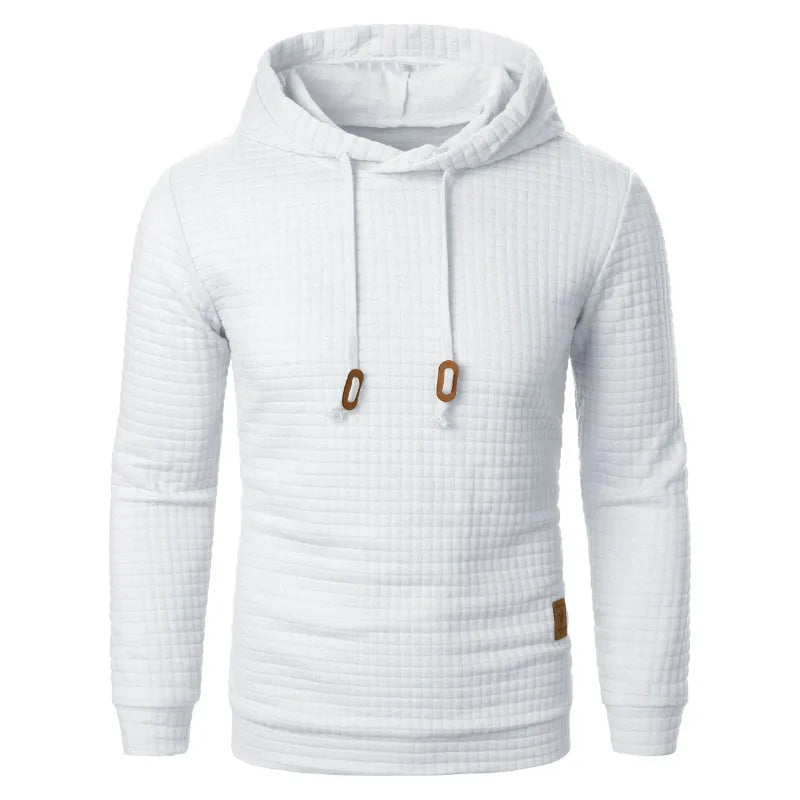 Lenard | Rib stof heren hoodie