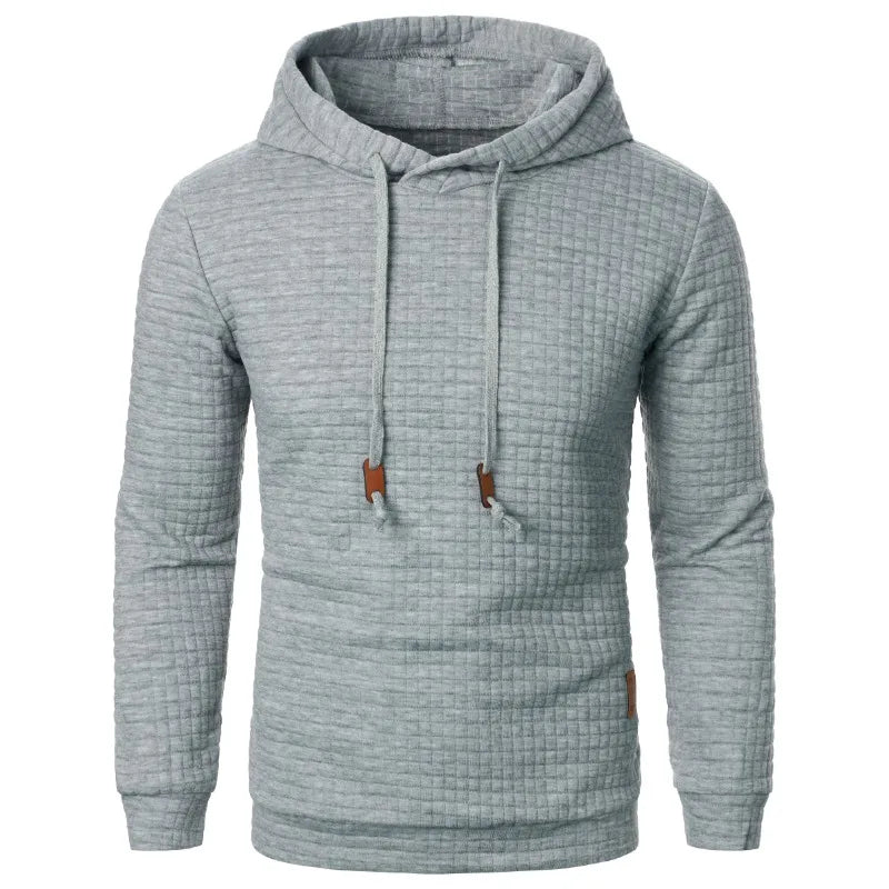 Lenard | Rib stof heren hoodie