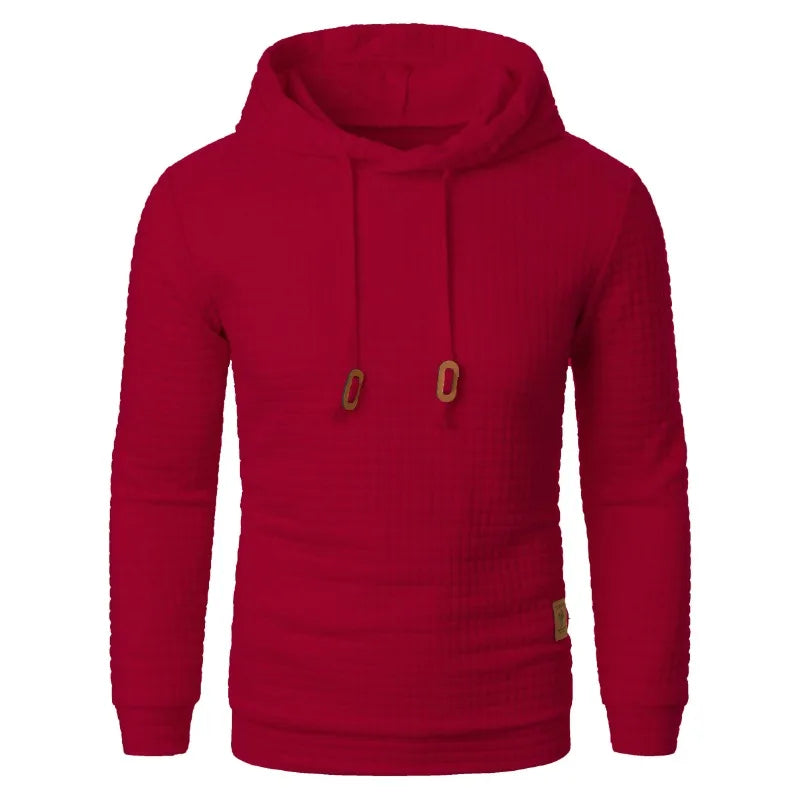 Lenard | Rib stof heren hoodie