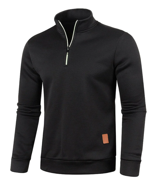 Rene | Sweatshirt met halve rits