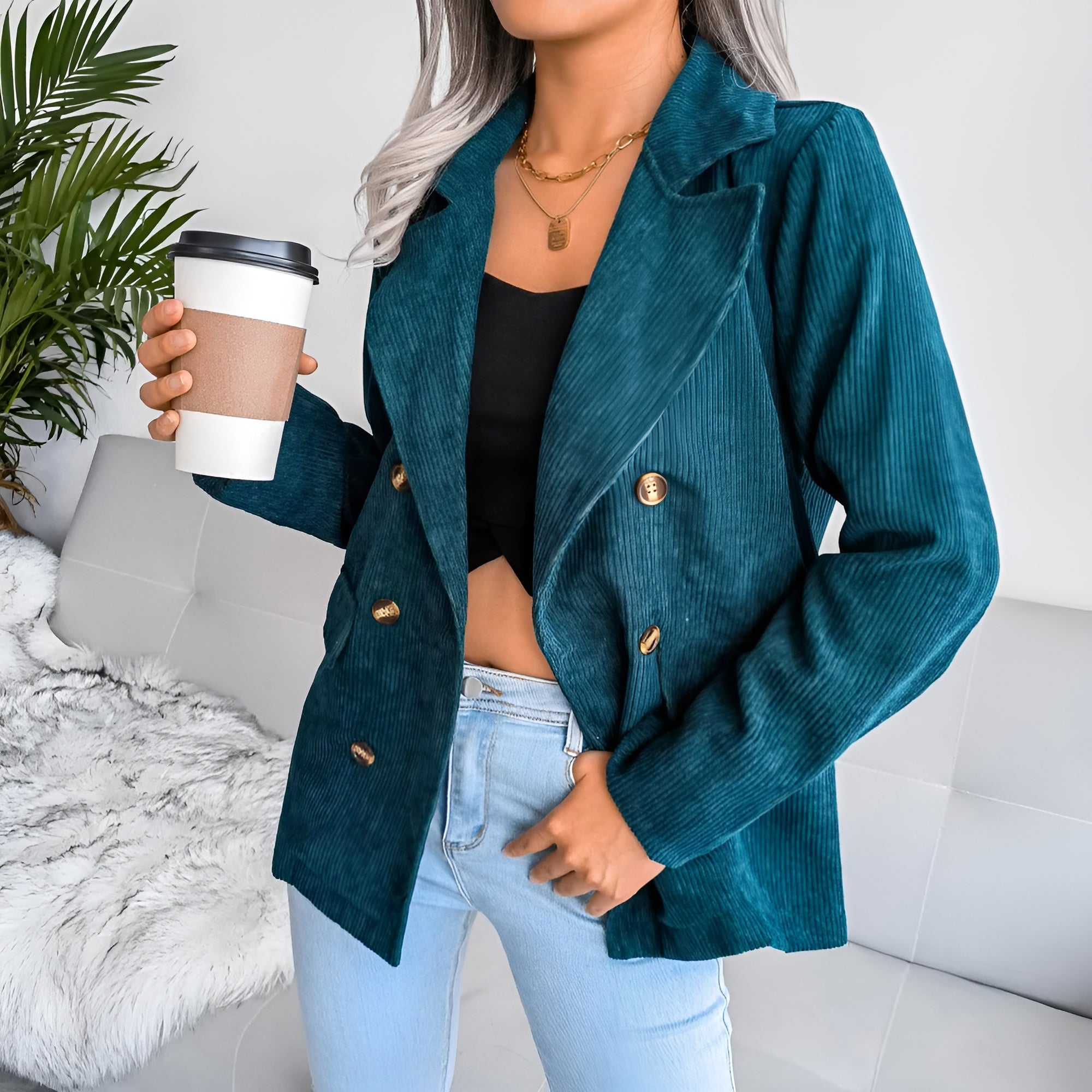 Tessa | Vrouwen Blazer Van Corduroy