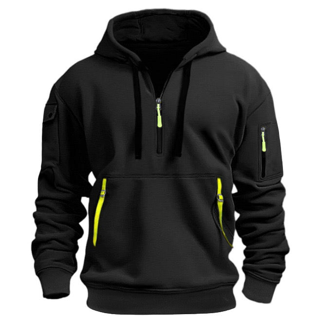 Stefan | Stijlvolle hoodies met halve rits