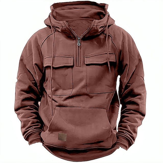 Willem | Cargo hoodie met ritssluiting