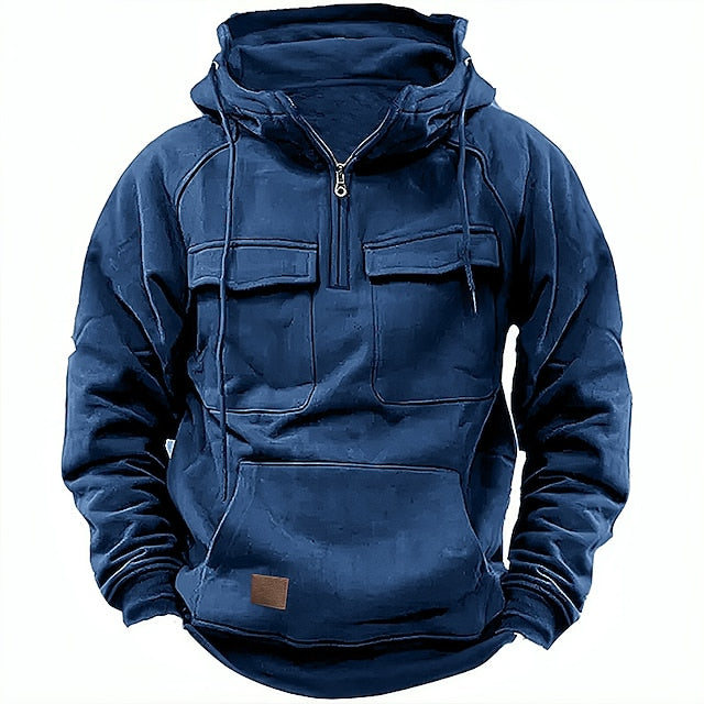 Willem | Cargo hoodie met ritssluiting